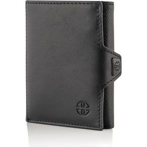 Leather Wallets for Men & Women Trifold Slim Front Pocket RFID Wallet